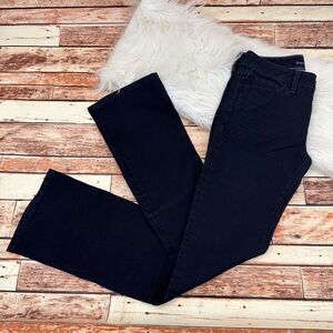 Banana Republic Women's Wide Leg Flare Jeans Size 26 Dark Wash Stretch Zip Fly